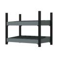 Modular Storage Mid Unit 2 Compartment Shelves 580mm APMRM4