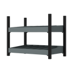 Modular Storage Mid Unit 2 Compartment Shelves 580mm APMRM4