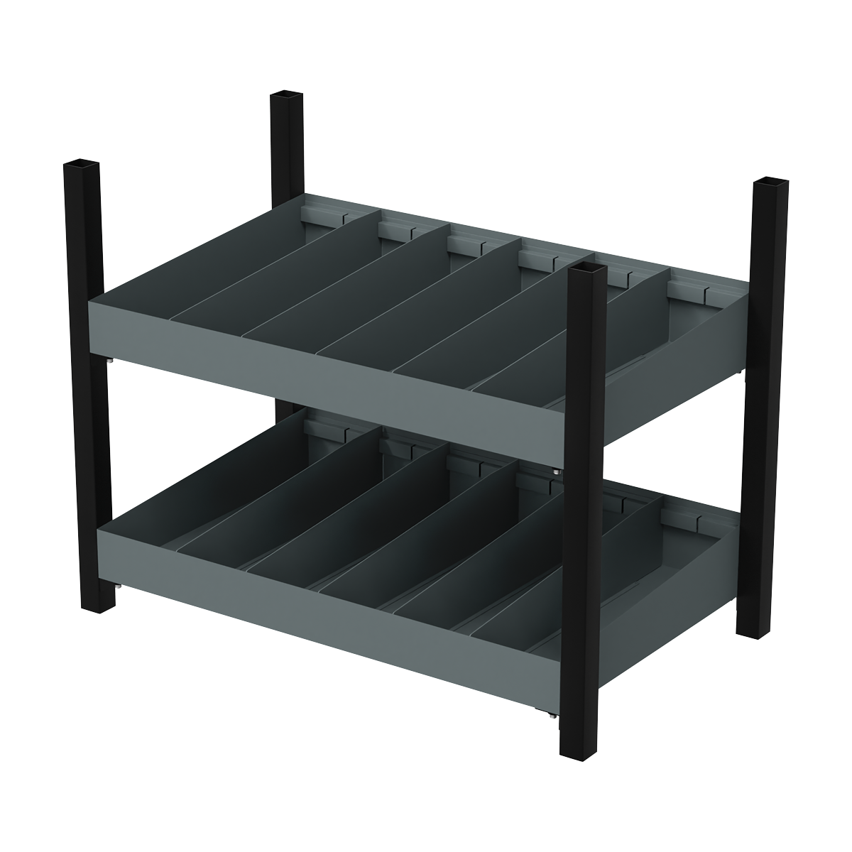 Modular Storage Mid Unit 2 Compartment Shelves 580mm APMRM4