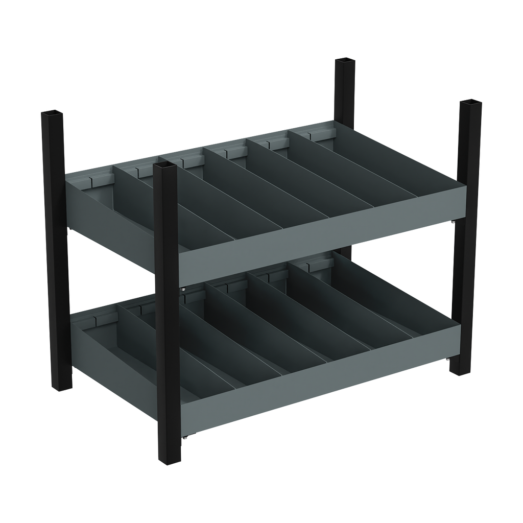 Modular Storage Mid Unit 2 Compartment Shelves 580mm APMRM4