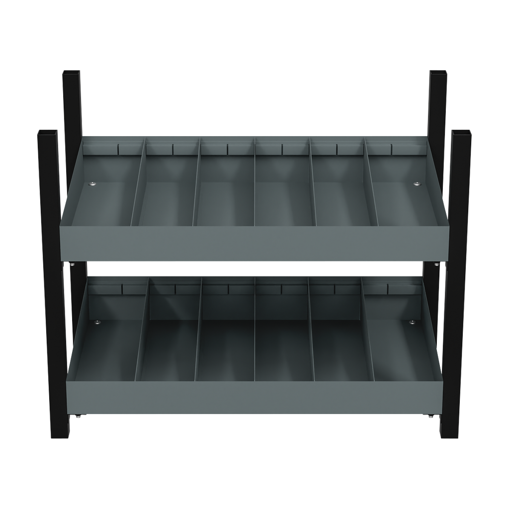 Modular Storage Mid Unit 2 Compartment Shelves 580mm APMRM4