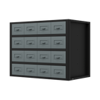 Modular Storage Mid Unit 16 Small Drawers 580mm APMRM5