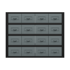 Modular Storage Mid Unit 16 Small Drawers 580mm APMRM5