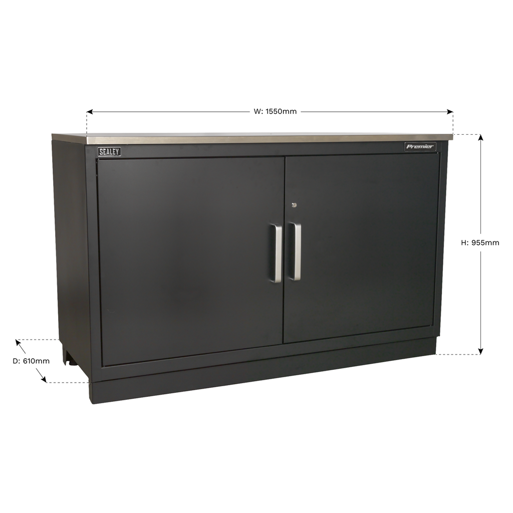 Heavy-Duty Modular Floor Cabinet 2 Door 1550mm APMS02