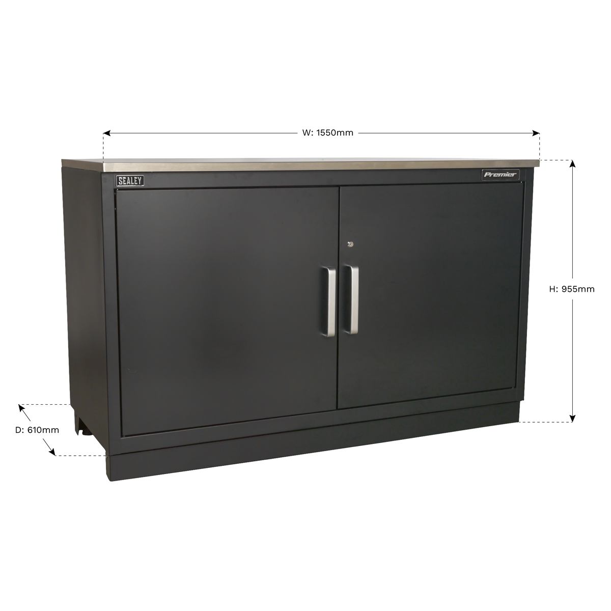 Heavy-Duty Modular Floor Cabinet 2 Door 1550mm APMS02