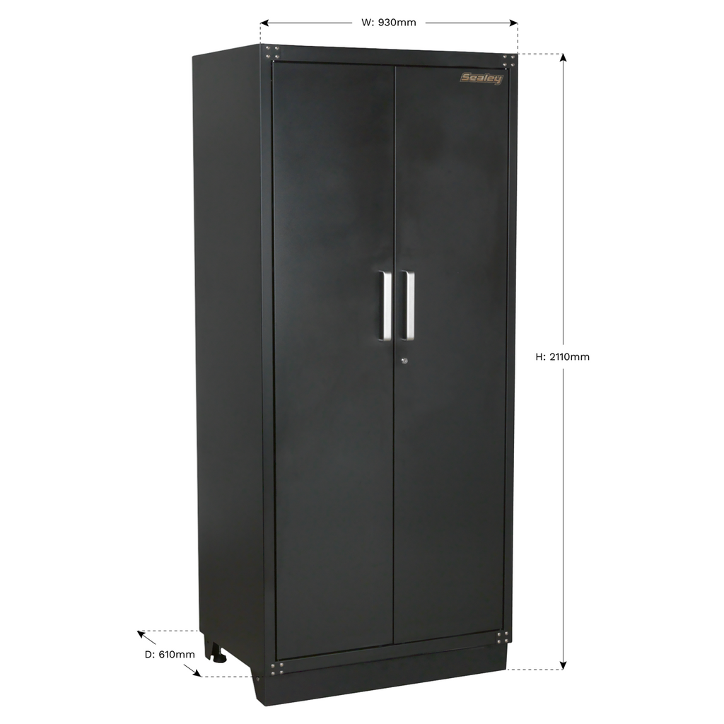Heavy-Duty Modular Full Height Floor Cabinet 2 Door 930mm APMS05