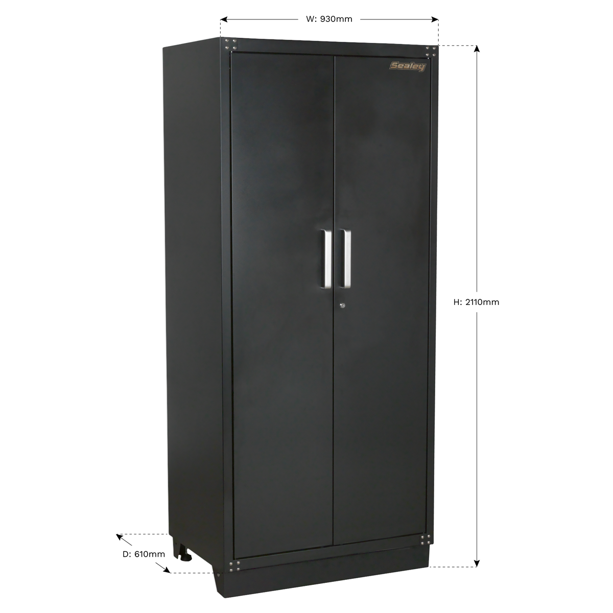 Heavy-Duty Modular Full Height Floor Cabinet 2 Door 930mm APMS05