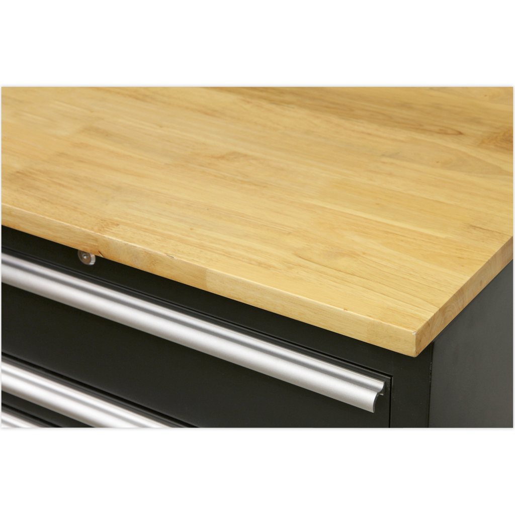 Storage System with Hardwood Worktop 5.6m APMSOAK