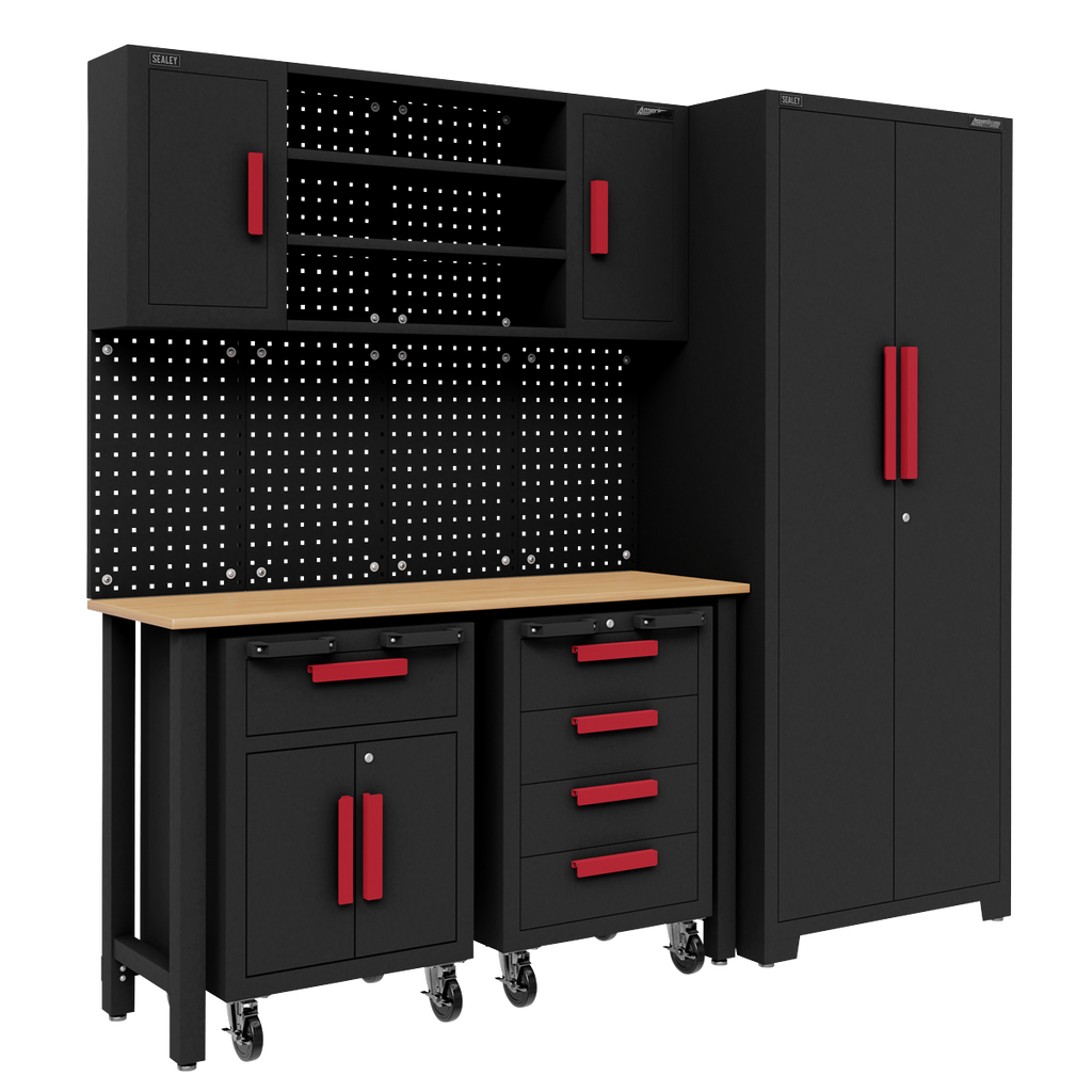 Complete Garage Storage System with 2 Mobile Trolleys APMS12OP