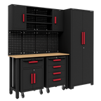 Complete Garage Storage System with 2 Mobile Trolleys APMS12OP