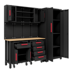 Complete Garage Storage System with 2 Mobile Trolleys APMS12OP