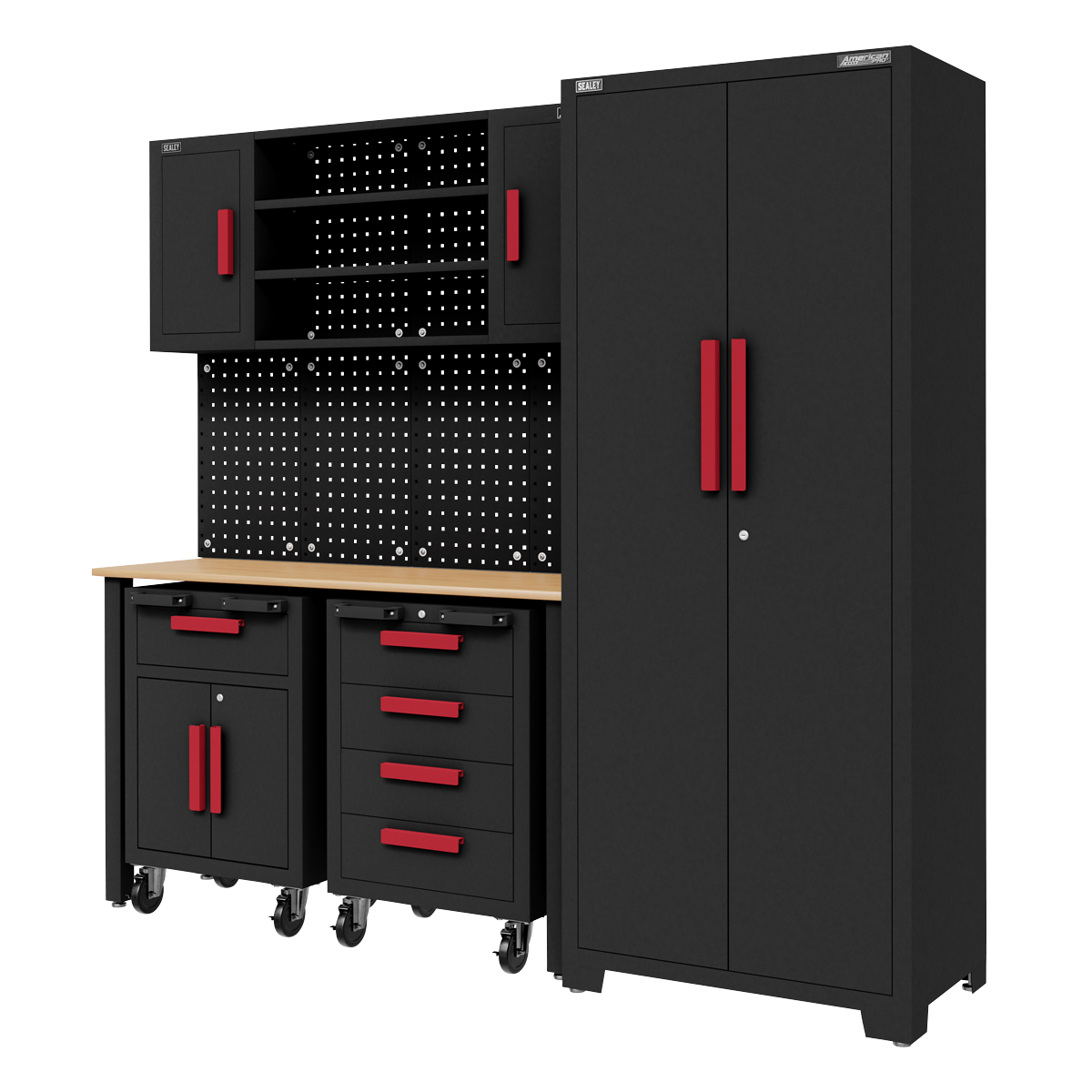 Complete Garage Storage System with 2 Mobile Trolleys APMS12OP