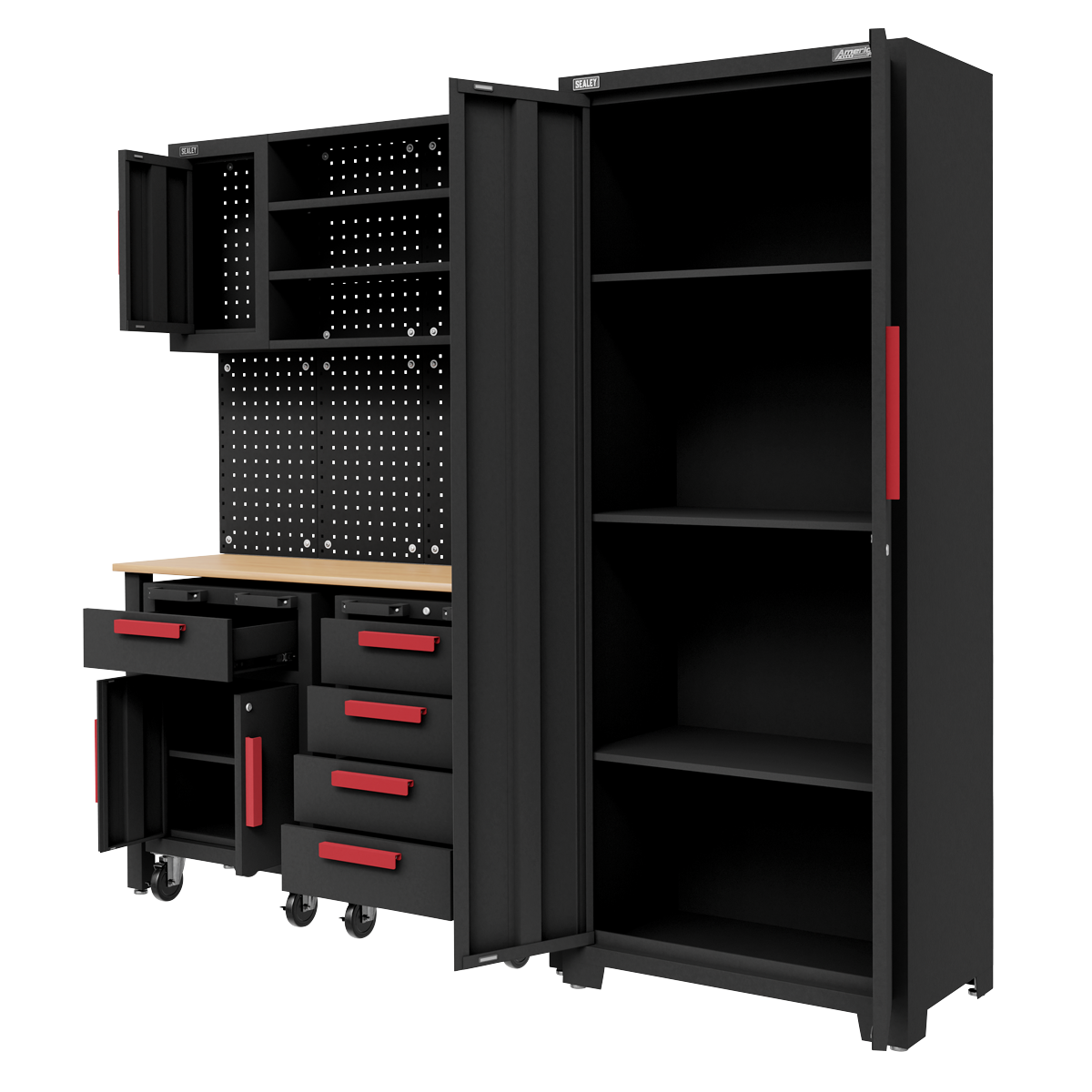Complete Garage Storage System with 2 Mobile Trolleys APMS12OP