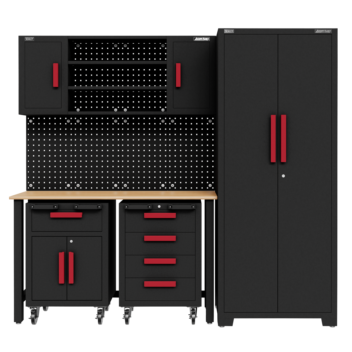 Complete Garage Storage System with 2 Mobile Trolleys APMS12OP