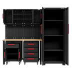 Complete Garage Storage System with 2 Mobile Trolleys APMS12OP