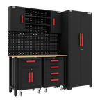 Complete Garage Storage System with 2 Mobile Trolleys APMS12OP