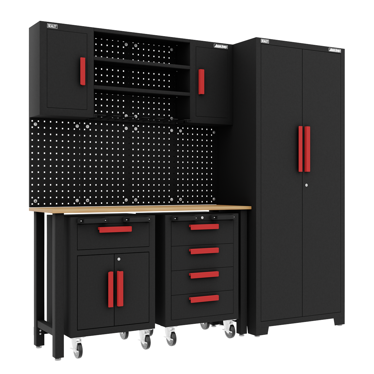 Complete Garage Storage System with 2 Mobile Trolleys APMS12OP