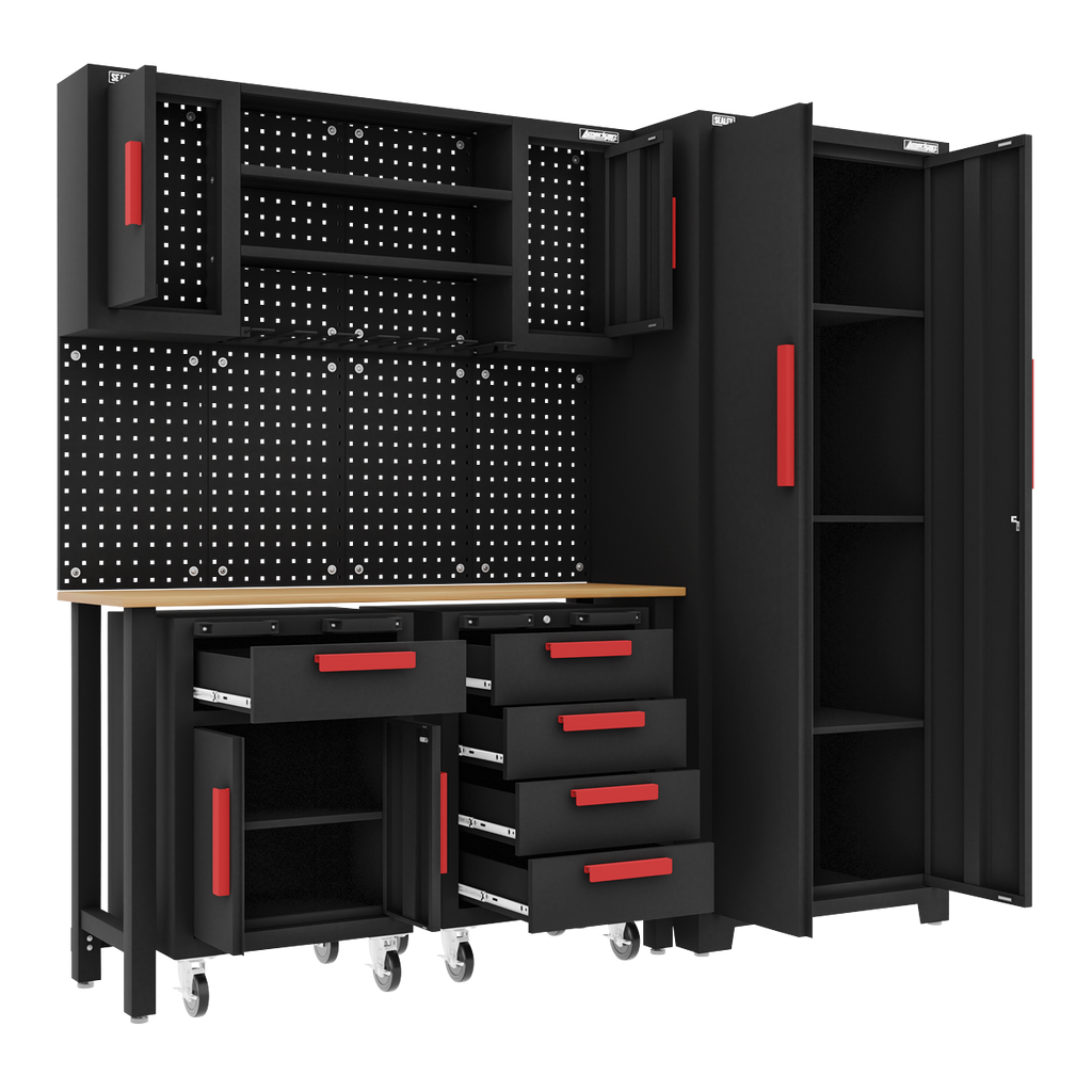 Complete Garage Storage System with 2 Mobile Trolleys APMS12OP