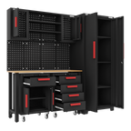 Complete Garage Storage System with 2 Mobile Trolleys APMS12OP