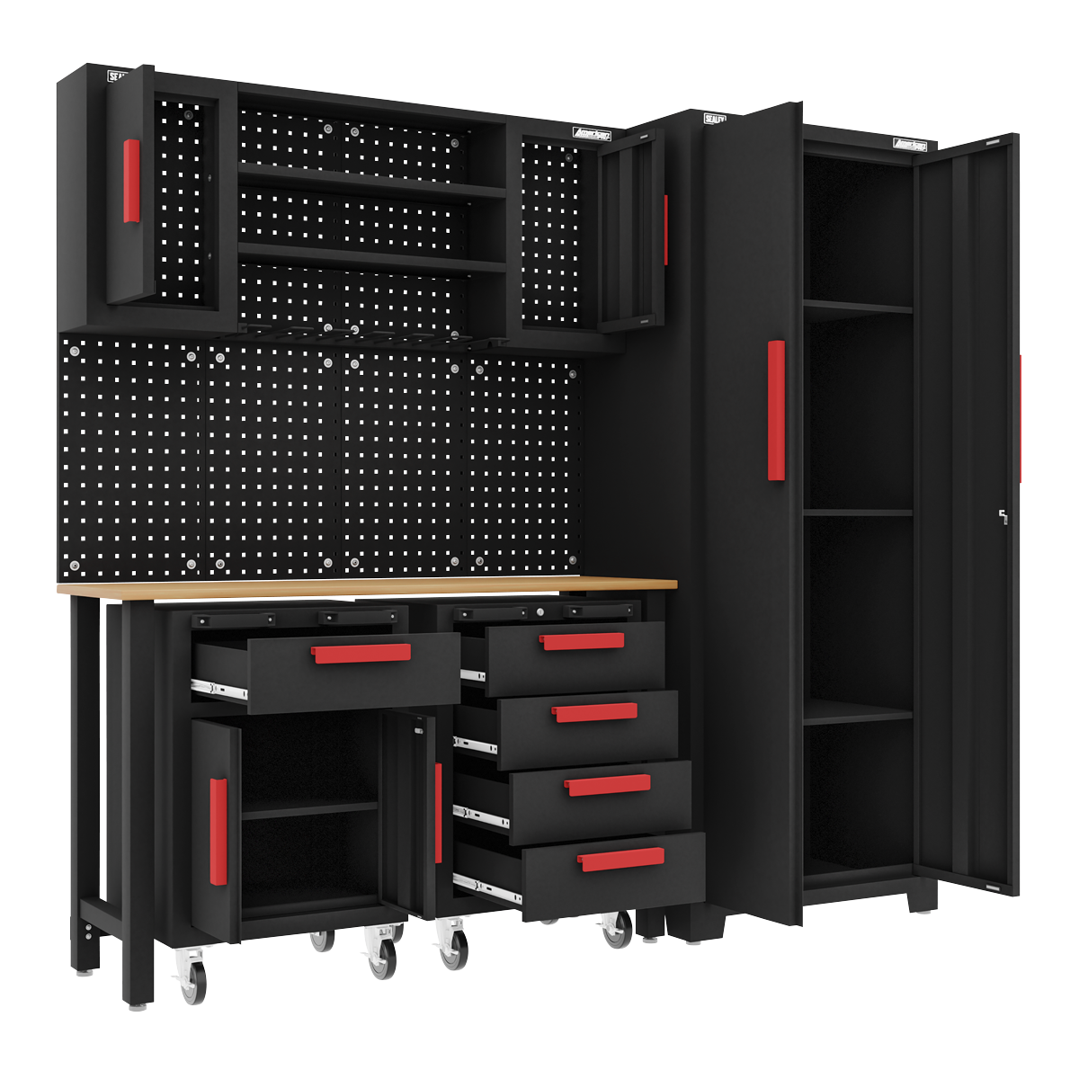Complete Garage Storage System with 2 Mobile Trolleys APMS12OP