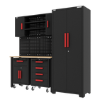 Complete Garage Storage System with 2 Mobile Trolleys APMS12OP