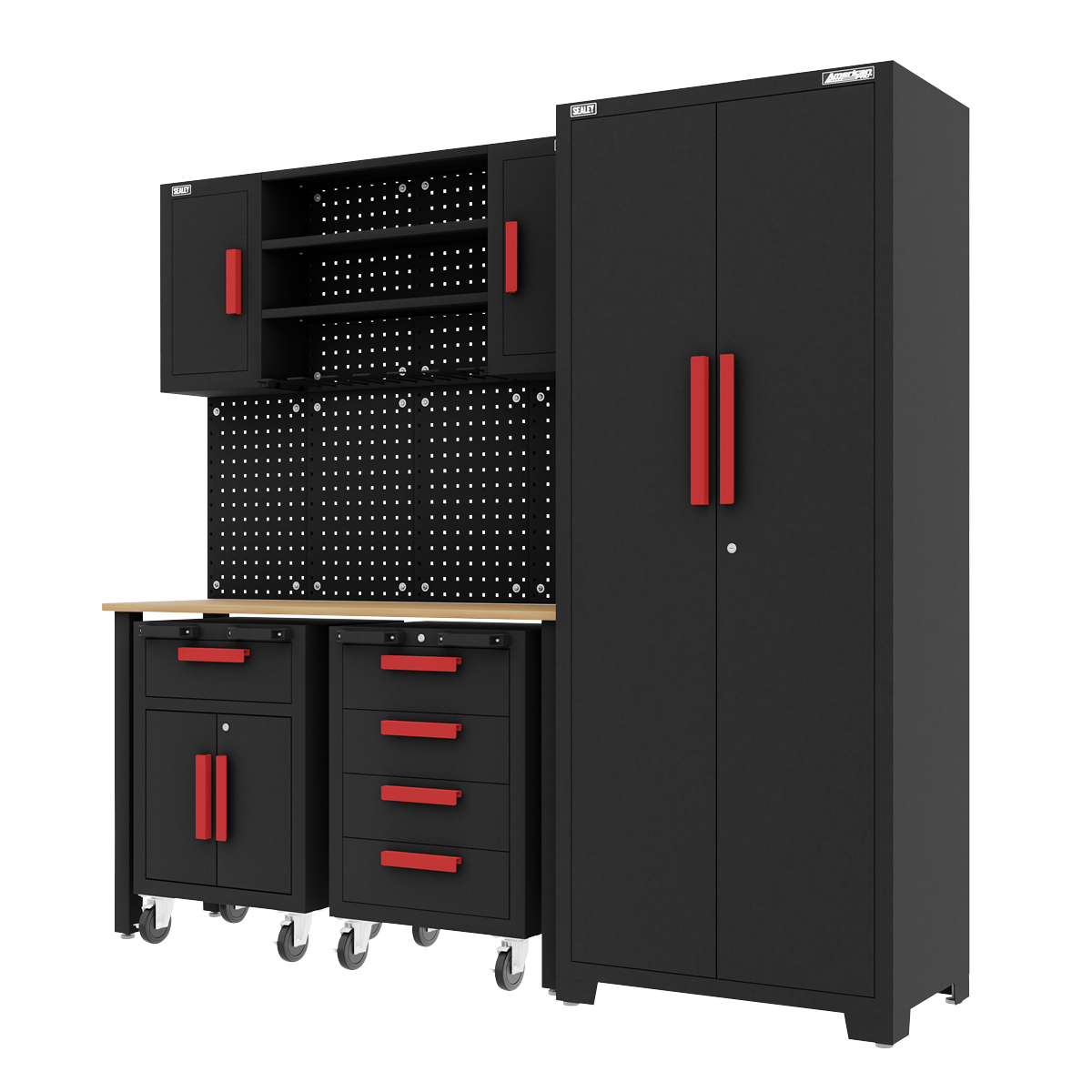 Complete Garage Storage System with 2 Mobile Trolleys APMS12OP