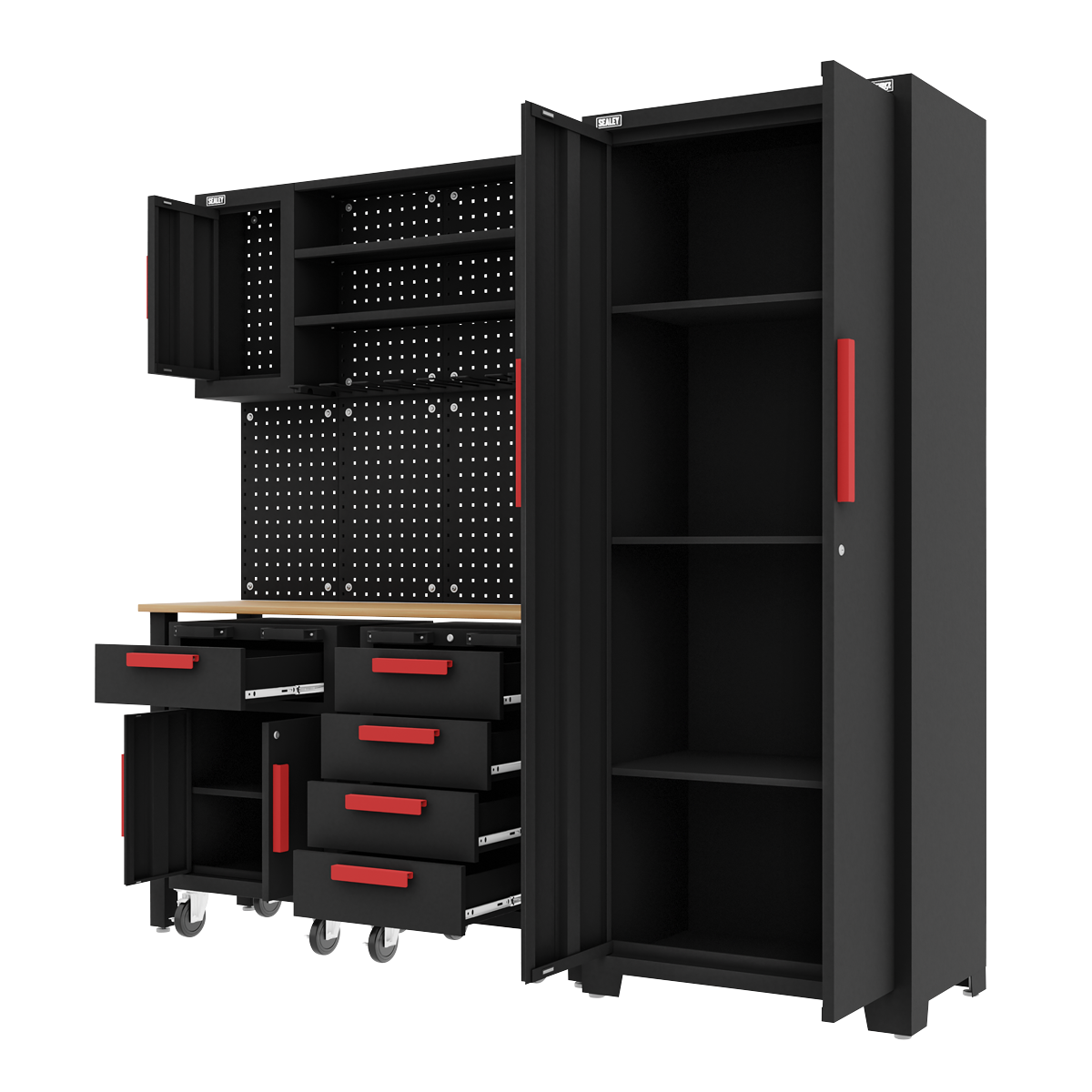 Complete Garage Storage System with 2 Mobile Trolleys APMS12OP