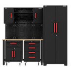 Complete Garage Storage System with 2 Mobile Trolleys APMS12OP