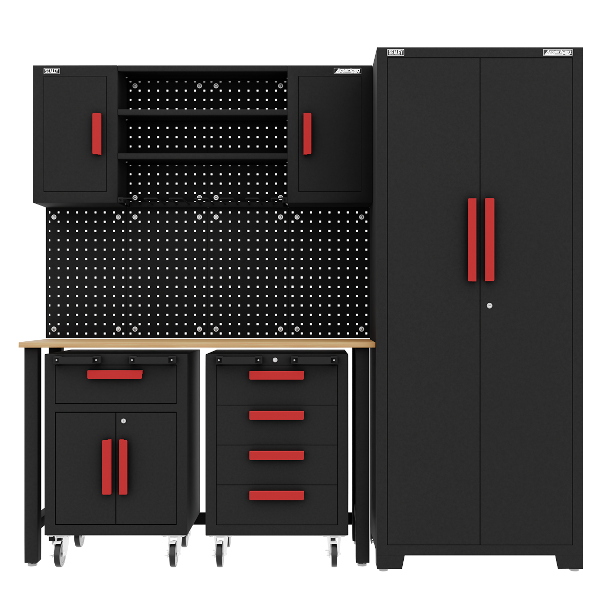 Complete Garage Storage System with 2 Mobile Trolleys APMS12OP