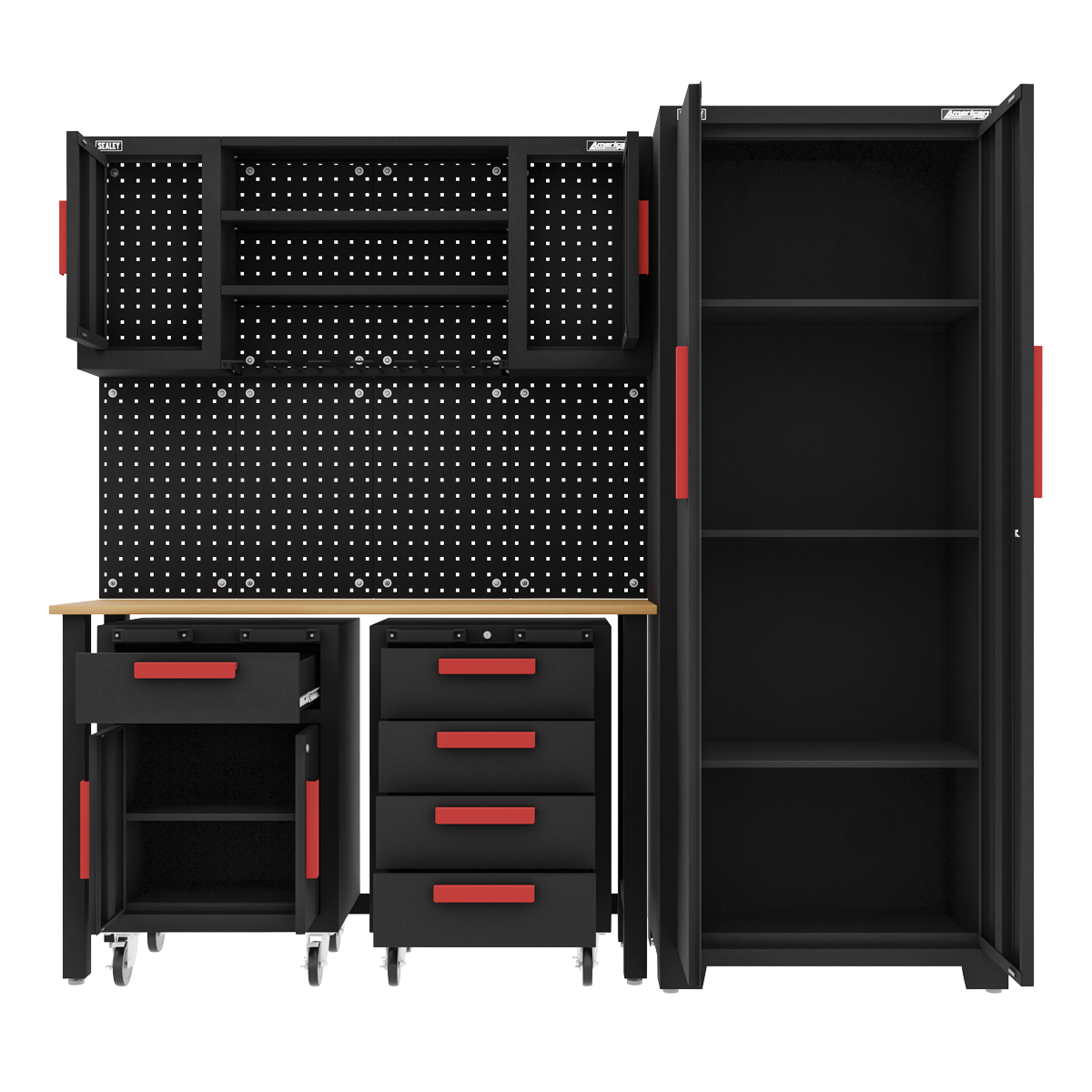 Complete Garage Storage System with 2 Mobile Trolleys APMS12OP