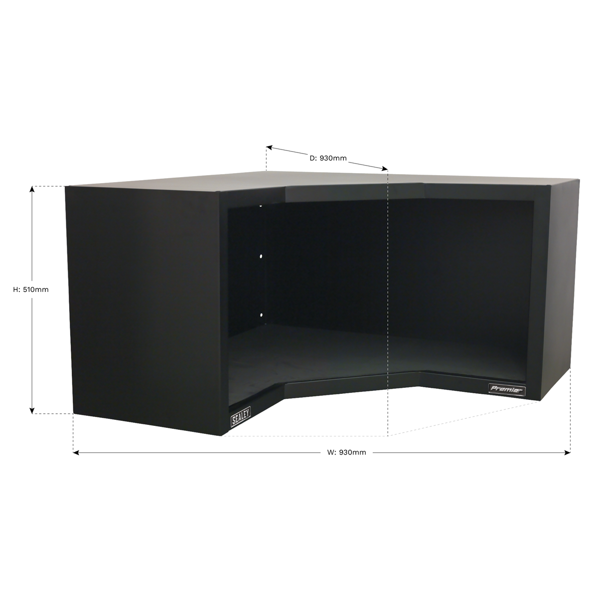 Heavy-Duty Modular Corner Wall Cabinet 930mm APMS16