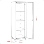 Heavy-Duty Modular Full Height Floor Cabinet 2110mm APMS21