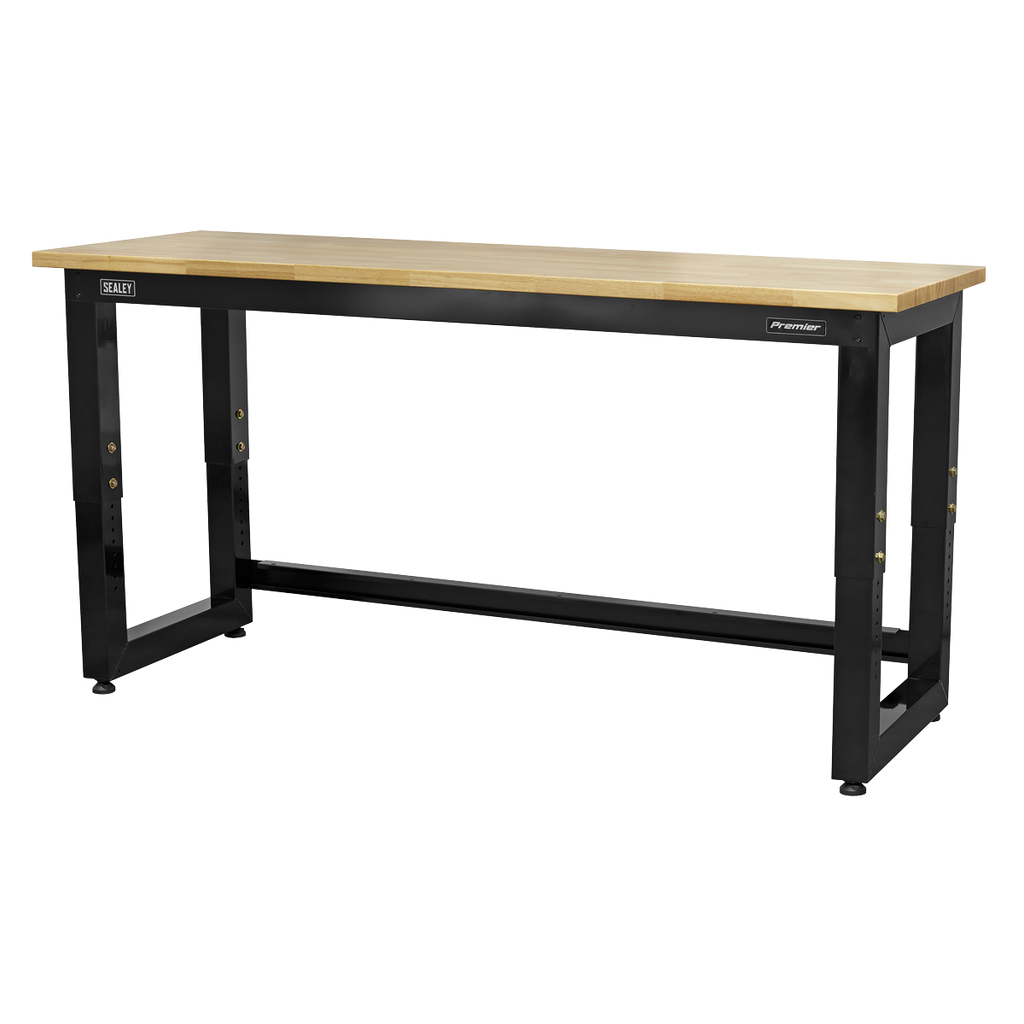 Heavy-Duty Steel Adjustable Workbench with Wooden Worktop 1830mm APMS22