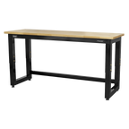 Heavy-Duty Steel Adjustable Workbench with Wooden Worktop 1830mm APMS22