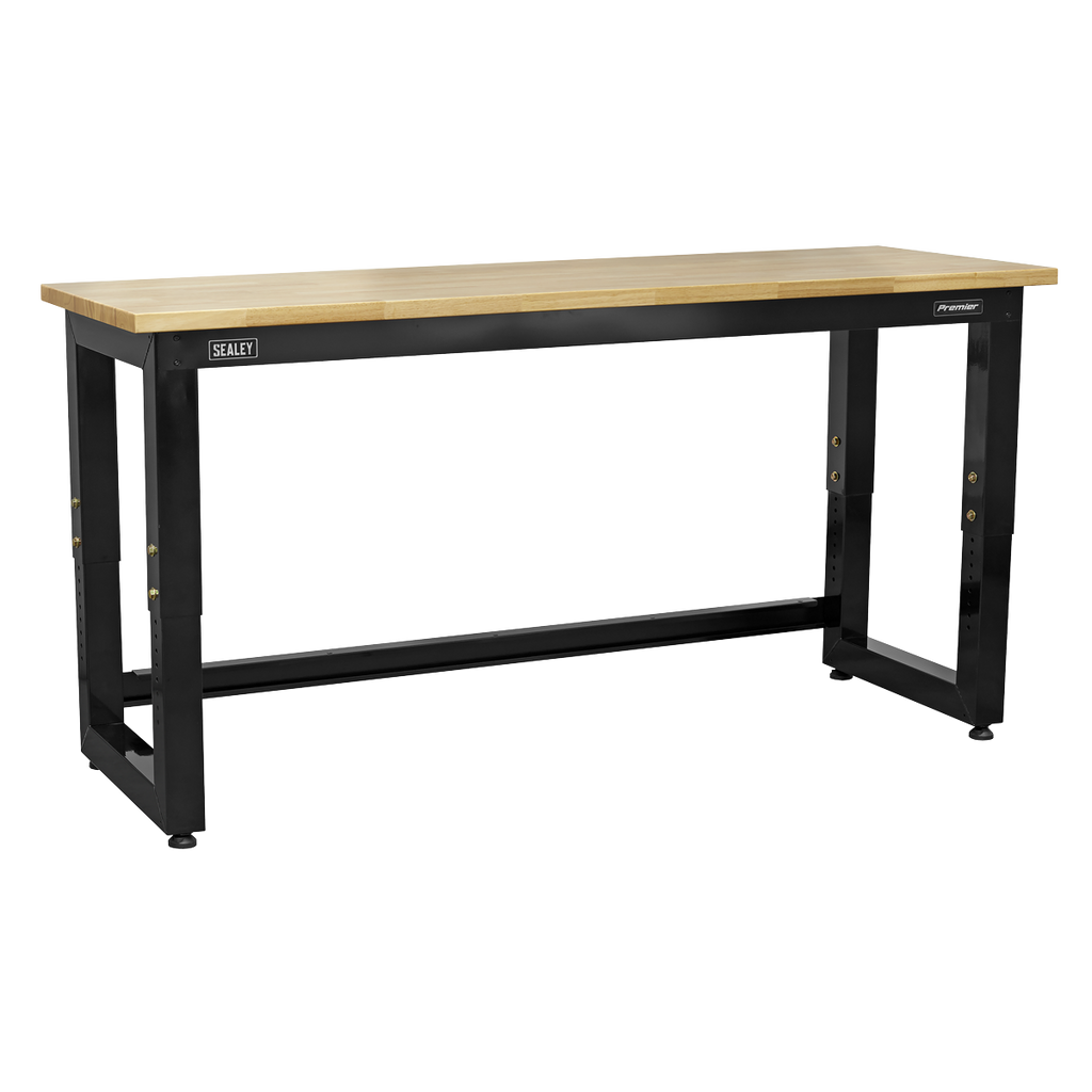 Heavy-Duty Steel Adjustable Workbench with Wooden Worktop 1830mm APMS22