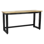 Heavy-Duty Steel Adjustable Workbench with Wooden Worktop 1830mm APMS22