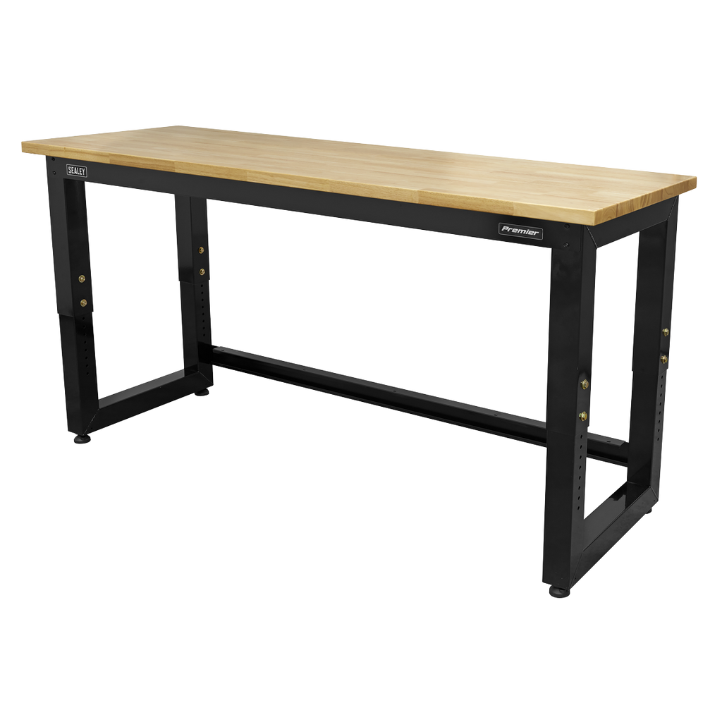 Heavy-Duty Steel Adjustable Workbench with Wooden Worktop 1830mm APMS22