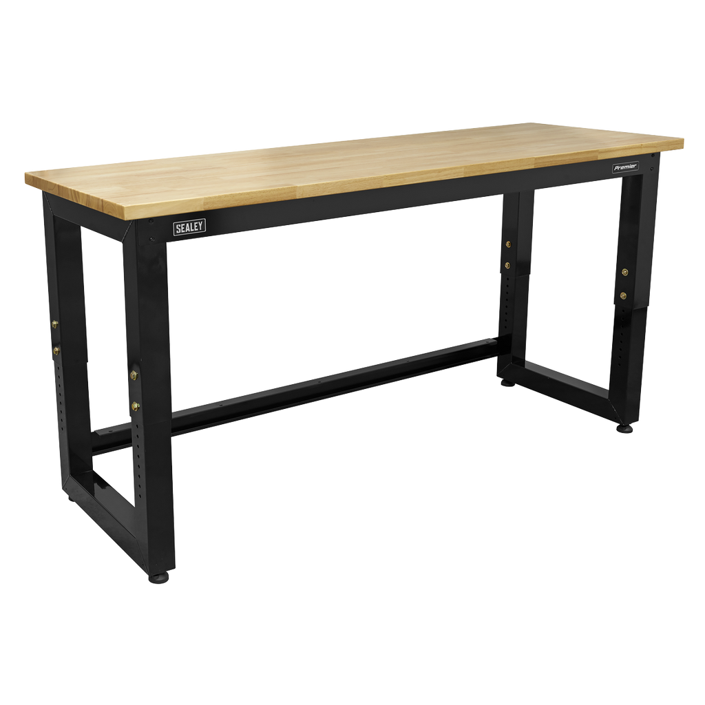 Heavy-Duty Steel Adjustable Workbench with Wooden Worktop 1830mm APMS22