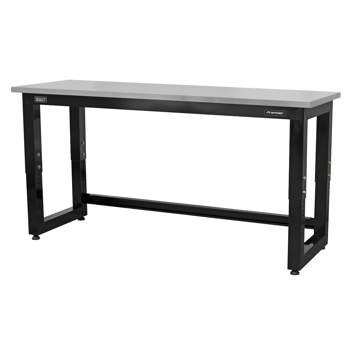 Heavy-Duty Steel Adjustable Workbench with Stainless Steel Worktop 1830mm APMS23