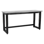 Heavy-Duty Steel Adjustable Workbench with Stainless Steel Worktop 1830mm APMS23