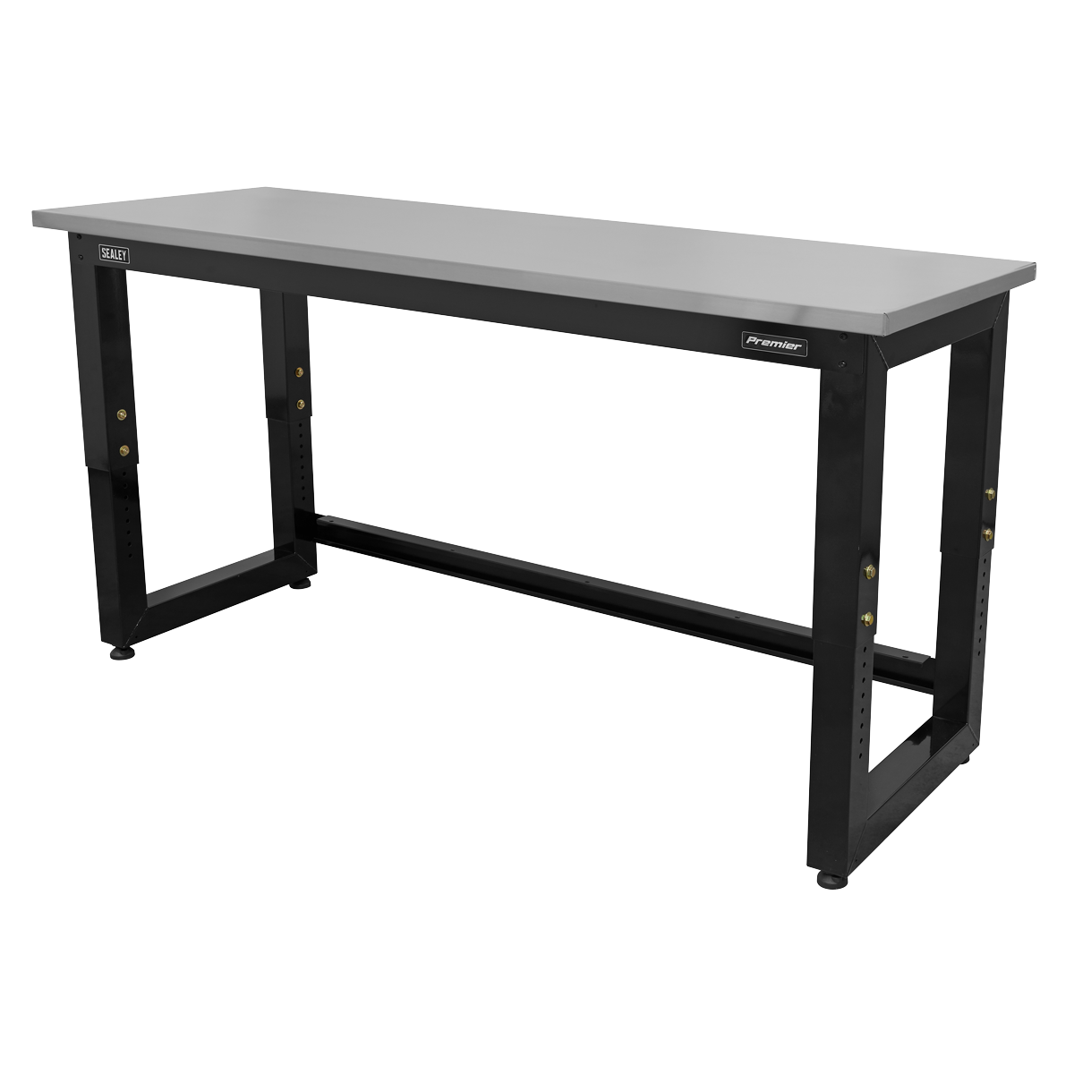 Heavy-Duty Steel Adjustable Workbench with Stainless Steel Worktop 1830mm APMS23