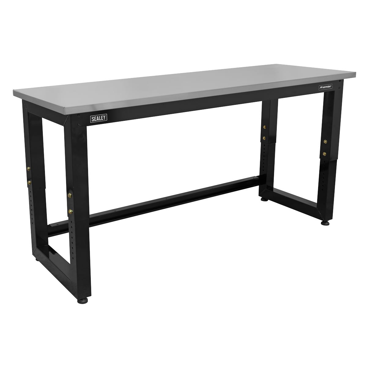 Heavy-Duty Steel Adjustable Workbench with Stainless Steel Worktop 1830mm APMS23