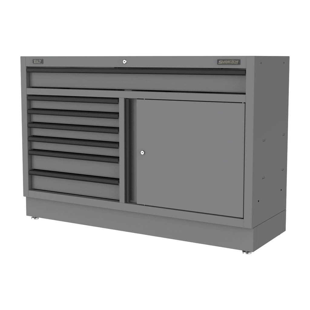 Modular Floor Cabinet 7 Drawer & Cupboard Combination 1360mm APMS41BE