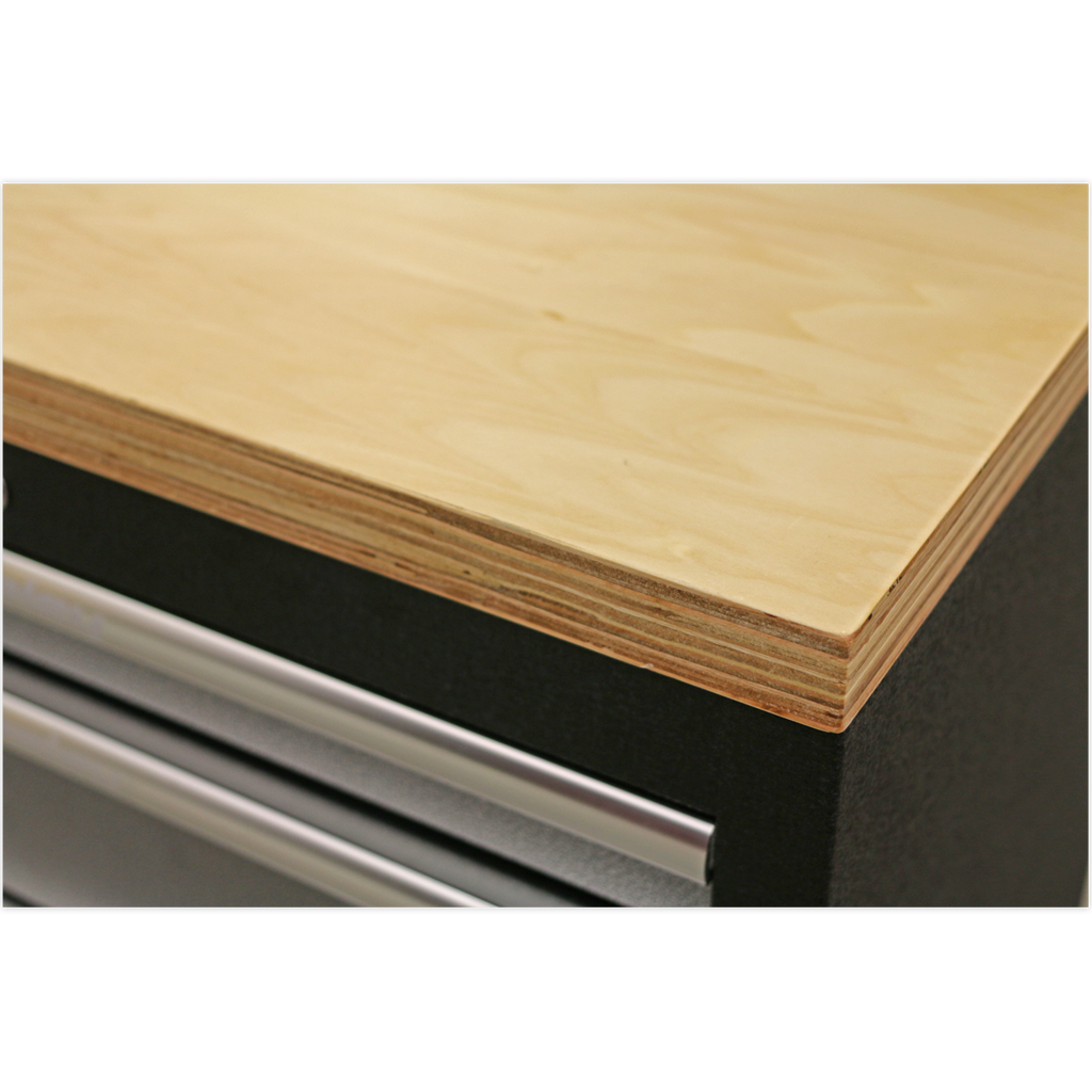 Corner Storage System with Wood Worktop 1.55m APMSSTACK08W