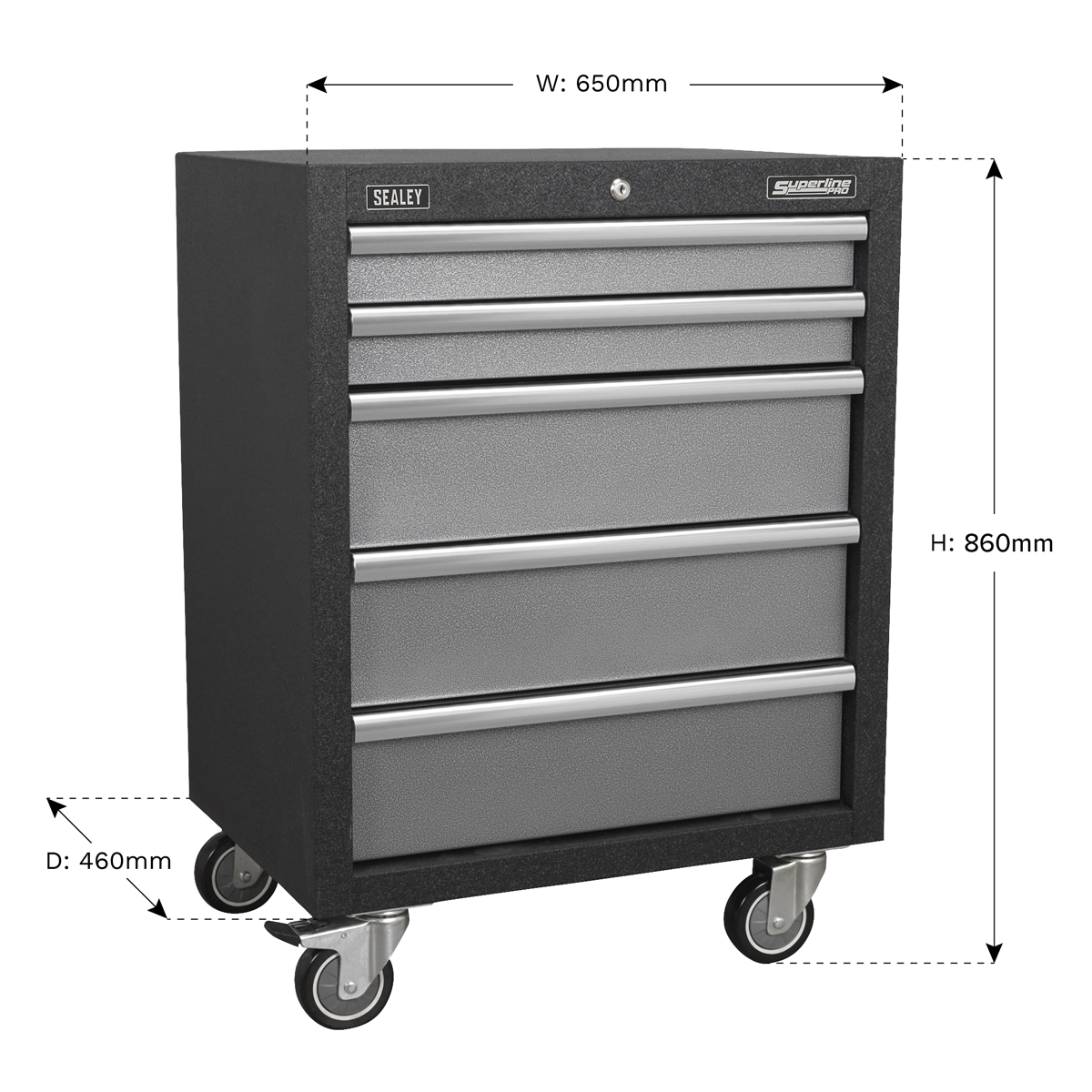 Modular Mobile Cabinet 5 Drawer 650mm APMS58