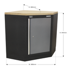 Modular Corner Floor Cabinet 865mm APMS60