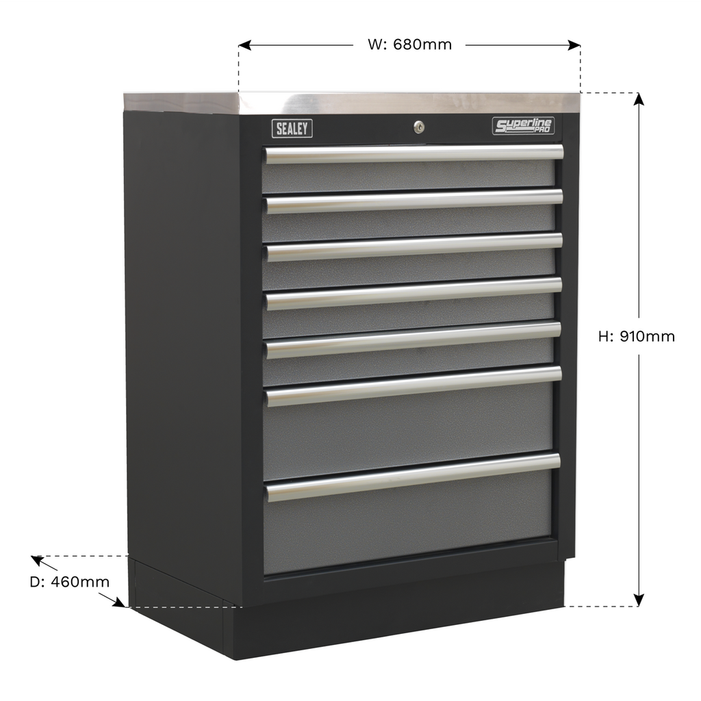 Modular Cabinet 7 Drawer 680mm APMS62