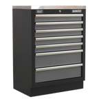 Corner Storage System with Wood Worktop 1.55m APMSSTACK08W