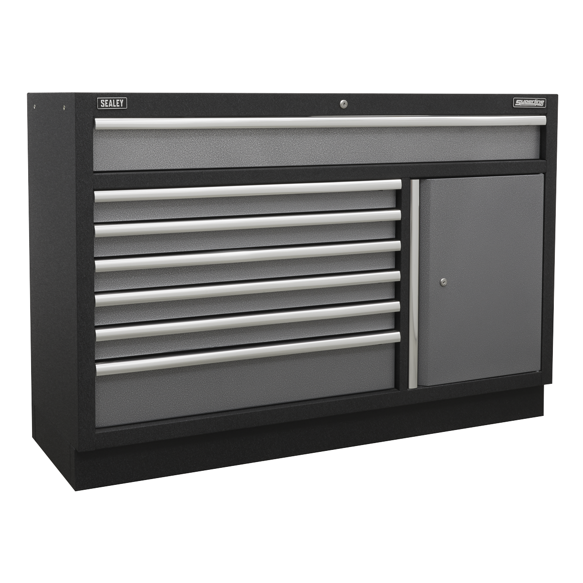 Storage System with Stainless Steel Worktop 1.96m APMSSTACK10SS