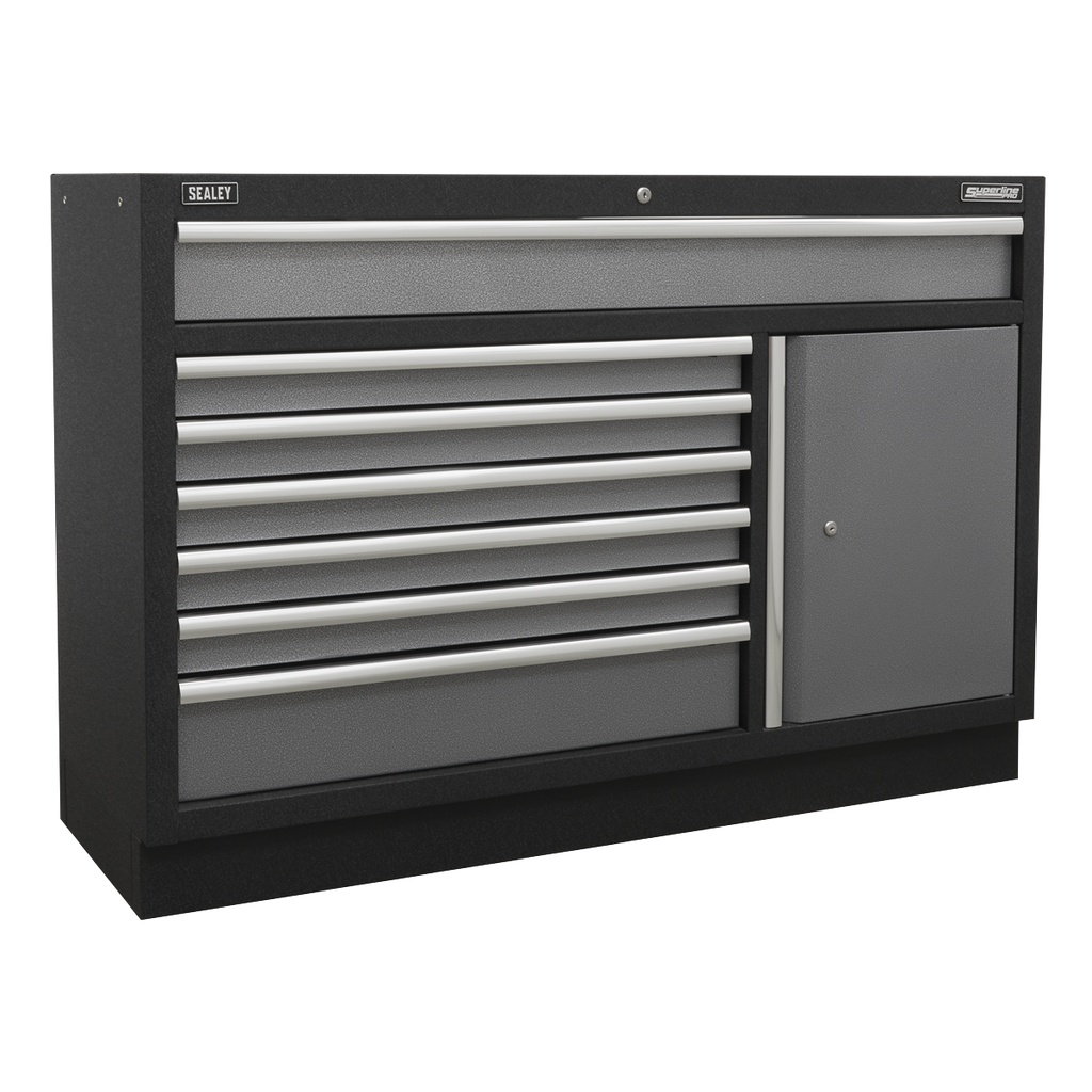 Storage System with Pressed Wood Worktop 4.92m APMSSTACK15W